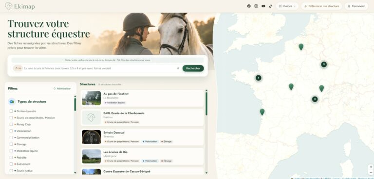 Capture d’écran du site Ekimap