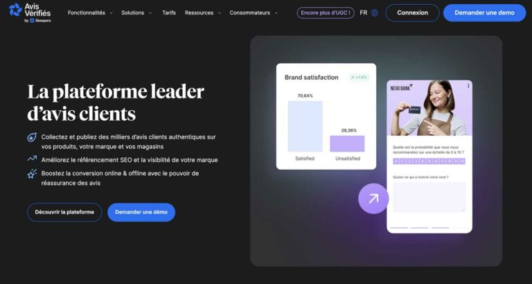 Capture d’écran du site Avis Vérifiés